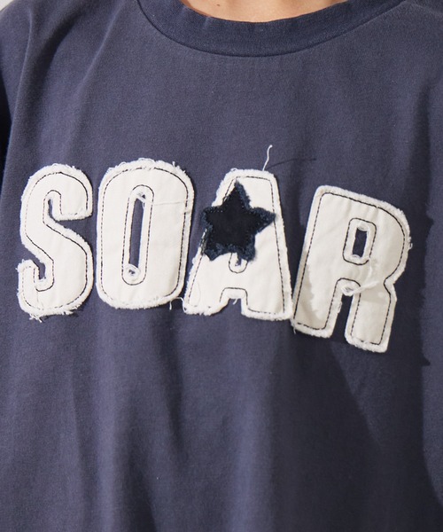 PAIRMANON STREET(ペアマノンストリート)の「【PAIRMANON STREET】ワッペン付き ダメージ加工 オーバーサイズ Tシャツ(Tシャツ/カットソー・キッズ・チャコールグレー/グレー/ブラック/レッド・100/120/160/110/150/140/90/130)」の20枚目の写真