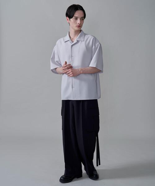 BROWNY（ブラウニー）の「BROWNY/ドライポリオープンカラーシャツ（シャツ/ブラウス・メンズ・サックスブルー/ブラック/ホワイト/ライトグレー/ブラウン/ホワイト系その他/ブラック系その他・LARGE/SMALL/MEDIUM）」の10枚目の写真