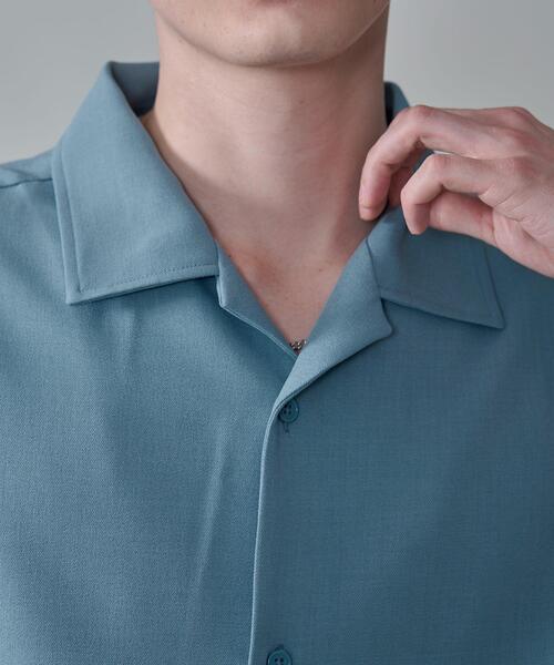 BROWNY（ブラウニー）の「BROWNY/ドライポリオープンカラーシャツ（シャツ/ブラウス・メンズ・サックスブルー/ブラック/ホワイト/ライトグレー/ブラウン/ホワイト系その他/ブラック系その他・LARGE/SMALL/MEDIUM）」の12枚目の写真