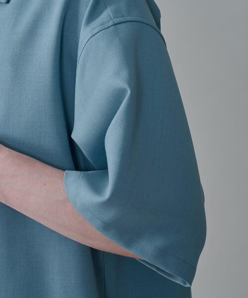 BROWNY（ブラウニー）の「BROWNY/ドライポリオープンカラーシャツ（シャツ/ブラウス・メンズ・サックスブルー/ブラック/ホワイト/ライトグレー/ブラウン/ホワイト系その他/ブラック系その他・LARGE/SMALL/MEDIUM）」の14枚目の写真