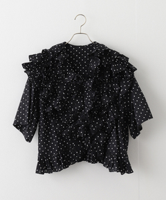2026SS新作】TINY DOTS FRILL BL タイニードッツフリルブラウス 夏服