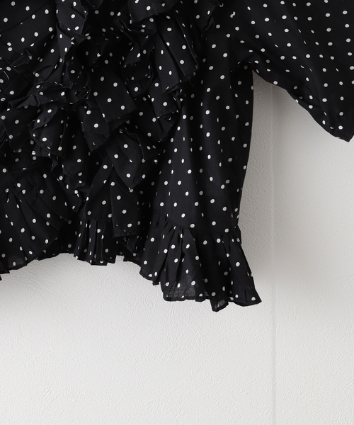 ブラウス シャツ 「crinkle crinkle crinkle（クリンクルクリンクルクリンクル）」frill poncho blouse / フリ crinkle ブラウス シャツ 「crinkle crinkle（クリンクル