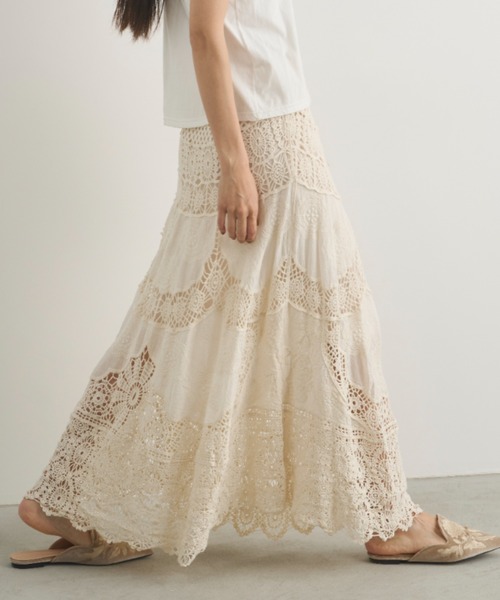 nowos かぎ編み スカート nowos かぎ針編みスカート S