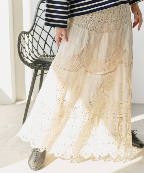 セール】かぎ編みレーススカート（スカート）｜Libra Cue（リブラ