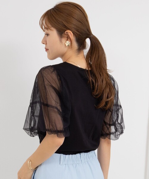 NOLLEY’S(ノーリーズ)の「バルーンスリーブプルオーバーカットソー(Tシャツ/カットソー・レディース・ホワイト/チャコールグレー/ブラック・38)」の10枚目の写真