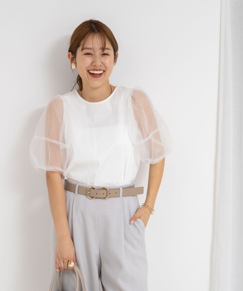 NOLLEY’S(ノーリーズ)の「バルーンスリーブプルオーバーカットソー(Tシャツ/カットソー・レディース・ホワイト/チャコールグレー/ブラック・38)」の16枚目の写真