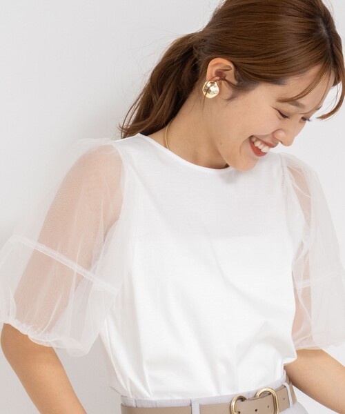 NOLLEY’S(ノーリーズ)の「バルーンスリーブプルオーバーカットソー(Tシャツ/カットソー・レディース・ホワイト/チャコールグレー/ブラック・38)」の17枚目の写真