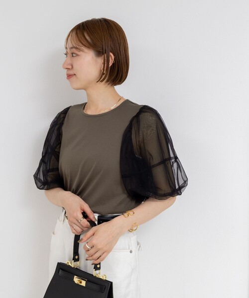 NOLLEY’S(ノーリーズ)の「バルーンスリーブプルオーバーカットソー(Tシャツ/カットソー・レディース・ホワイト/チャコールグレー/ブラック・38)」の22枚目の写真