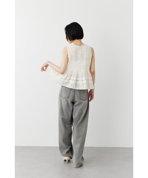 Pheeta フィータ　カットジャガードブラウス　定価36300円 セール】カットジャガードブラウス（シャツ/ブラウス）｜Limue