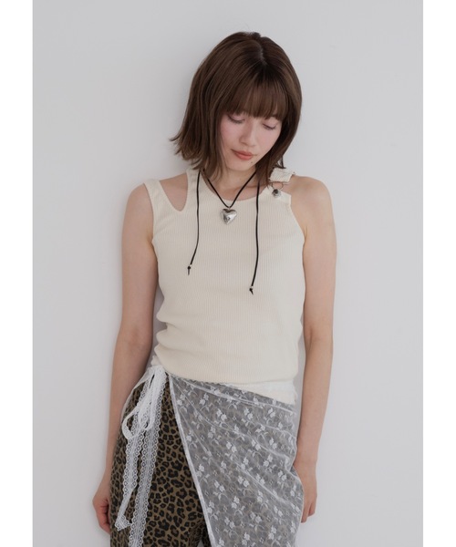 グランジ平成ポップニットビーズ網タンクトップ F.O.Online Store｜WEB限定 ボーダータンクトップ | Rakuten
