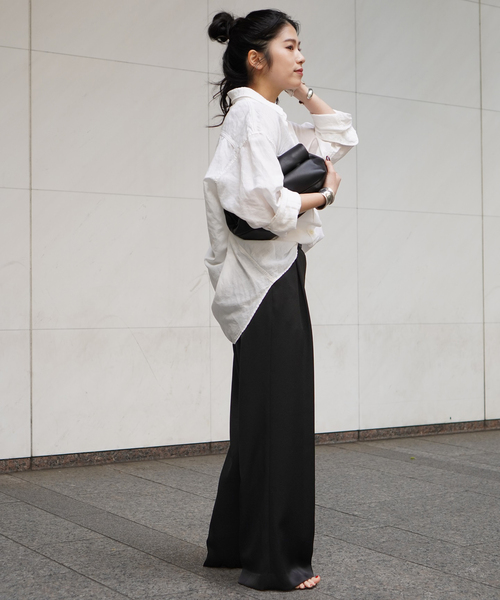 AP STUDIO（エーピーストゥディオ）の「キュプラリネンワークシャツ（シャツ/ブラウス・レディース・ブラウン/アイボリー・FREE）」の10枚目の写真