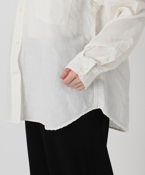【SALE】完売品AP STUDIO ドゥーズィエムクラス キュプラリネンシャツ キュプラリネンワークシャツ（シャツ/ブラウス）｜AP STUDIO（エーピー