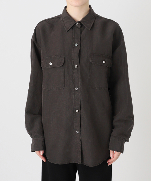 完売品 AP STUDIO ドゥーズィエムクラス キュプラリネンワークシャツ キュプラリネンワークシャツ（シャツ/ブラウス）｜AP STUDIO