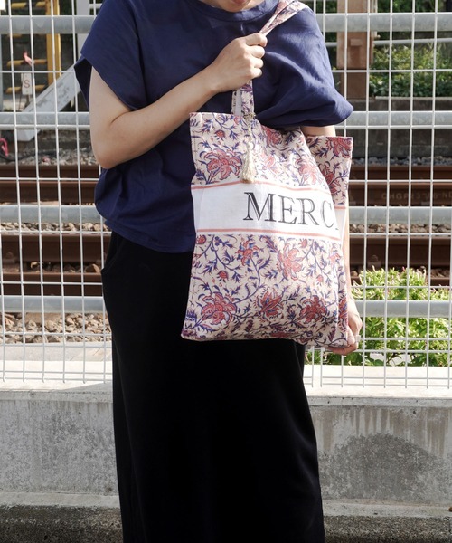 GLOBAL FORME CONCRETE（グローバルフォルムコンクリート）の「MERCIロゴ プロバ トートバッグ（トートバッグ・レディース・グリーン/ベージュ/ミント/ネイビー・FREE）」の16枚目の写真