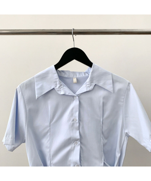 VIVID LADY（ビビッドレディー）の「サイドリボン シャツブラウス 半袖（シャツ/ブラウス・レディース・アイボリー/ブラック/スカイブルー・FREE）」の21枚目の写真