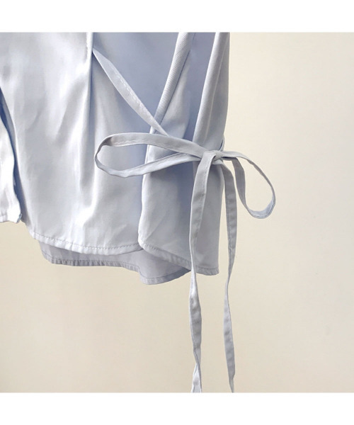 VIVID LADY（ビビッドレディー）の「サイドリボン シャツブラウス 半袖（シャツ/ブラウス・レディース・アイボリー/ブラック/スカイブルー・FREE）」の22枚目の写真