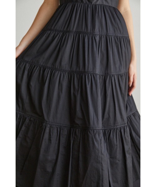 Estella.K(エステラケー)の「Oskar Tiered Shirt Dress フレンチスリーブティアードドレス(ワンピース・レディース・ホワイト/ブラック・FREE)」の15枚目の写真