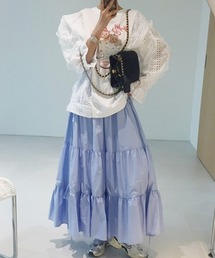 リボンティアードスカート