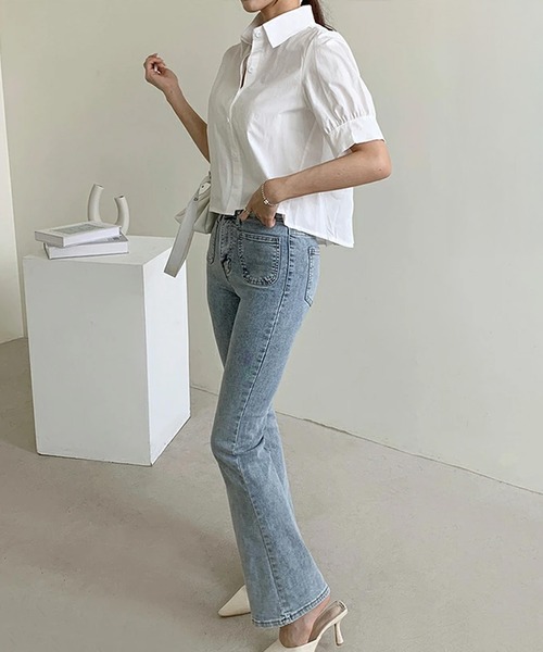 by LEGNA(バイレグナ)の「バックタックプリーツシャツブラウス(シャツ/ブラウス・レディース・ホワイト/ブラック/ホワイト系/ブルー/ブルー系・FREE)」の17枚目の写真