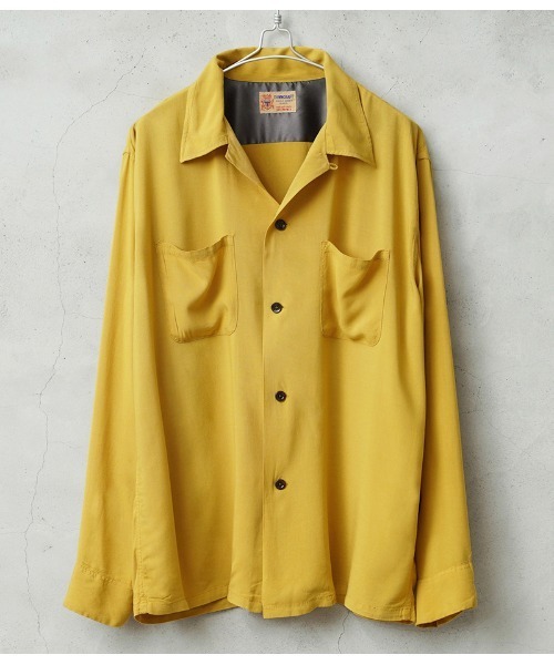 WAIPER.inc（ワイパーインク）の「WAIPER×TOWN CRAFT TC25S006WP Rayon Open Collar Shirts レーヨンオープンカラーシャツ（シャツ/ブラウス・メンズ・ブラック/マスタード・M/L/XL/XXL）」の2枚目の写真
