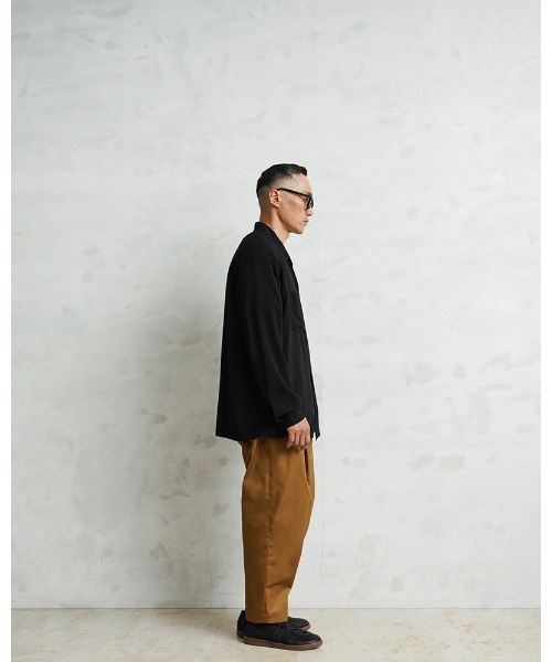 WAIPER.inc（ワイパーインク）の「WAIPER×TOWN CRAFT TC25S006WP Rayon Open Collar Shirts レーヨンオープンカラーシャツ（シャツ/ブラウス・メンズ・ブラック/マスタード・M/L/XL/XXL）」の7枚目の写真