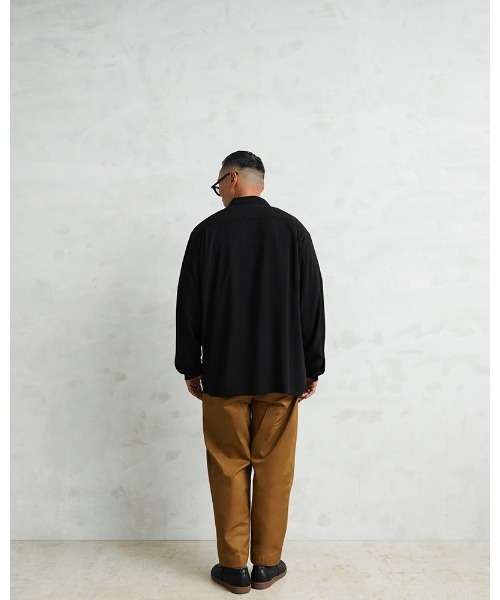 WAIPER.inc（ワイパーインク）の「WAIPER×TOWN CRAFT TC25S006WP Rayon Open Collar Shirts レーヨンオープンカラーシャツ（シャツ/ブラウス・メンズ・ブラック/マスタード・M/L/XL/XXL）」の8枚目の写真