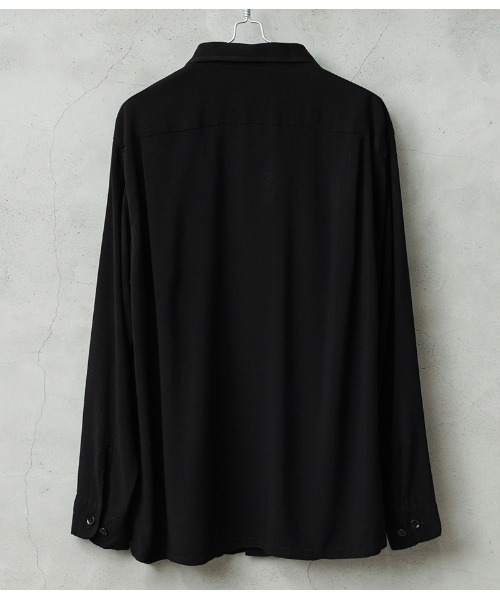 WAIPER.inc（ワイパーインク）の「WAIPER×TOWN CRAFT TC25S006WP Rayon Open Collar Shirts レーヨンオープンカラーシャツ（シャツ/ブラウス・メンズ・ブラック/マスタード・M/L/XL/XXL）」の4枚目の写真