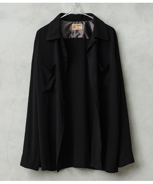 WAIPER.inc（ワイパーインク）の「WAIPER×TOWN CRAFT TC25S006WP Rayon Open Collar Shirts レーヨンオープンカラーシャツ（シャツ/ブラウス・メンズ・ブラック/マスタード・M/L/XL/XXL）」の5枚目の写真
