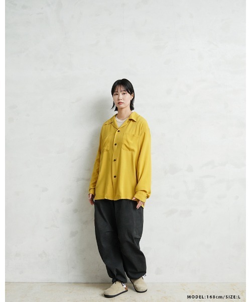 WAIPER.inc（ワイパーインク）の「WAIPER×TOWN CRAFT TC25S006WP Rayon Open Collar Shirts レーヨンオープンカラーシャツ（シャツ/ブラウス・メンズ・ブラック/マスタード・M/L/XL/XXL）」の10枚目の写真