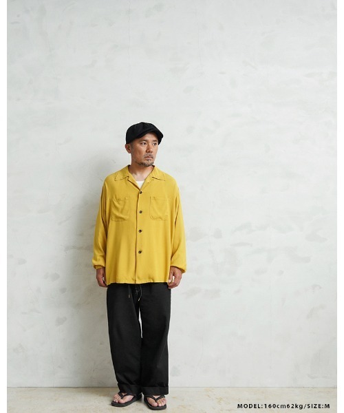 WAIPER.inc（ワイパーインク）の「WAIPER×TOWN CRAFT TC25S006WP Rayon Open Collar Shirts レーヨンオープンカラーシャツ（シャツ/ブラウス・メンズ・ブラック/マスタード・M/L/XL/XXL）」の11枚目の写真
