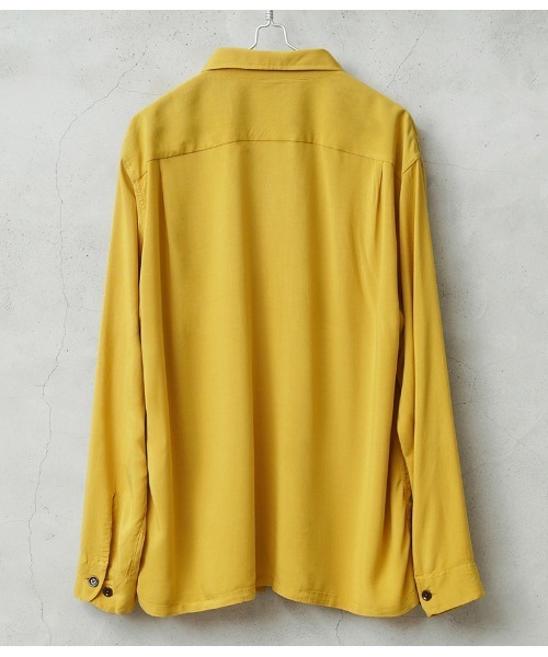 WAIPER.inc（ワイパーインク）の「WAIPER×TOWN CRAFT TC25S006WP Rayon Open Collar Shirts レーヨンオープンカラーシャツ（シャツ/ブラウス・メンズ・ブラック/マスタード・M/L/XL/XXL）」の3枚目の写真
