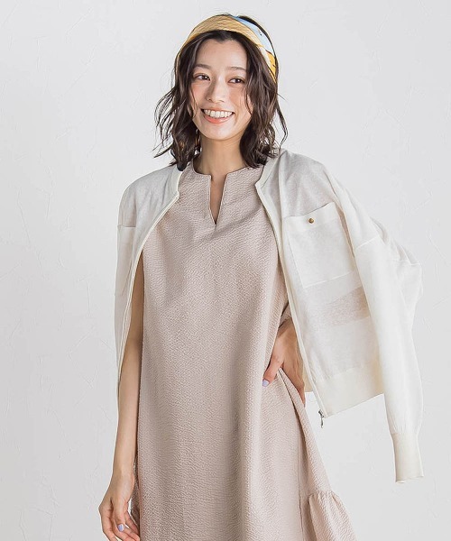 Droite lautreamont / ドロワットロートレアモン シアーZIPブルゾン≪手洗い可能≫ ドロワット ロートレアモン Droite lautreamont シアーZIP
