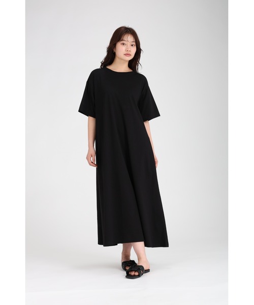 fifth(フィフス)の「【汗ジミ防止】Aラインフレアーワンピース(ワンピース・レディース・ネイビー/ホワイト/ブラック・XS/M)」の2枚目の写真