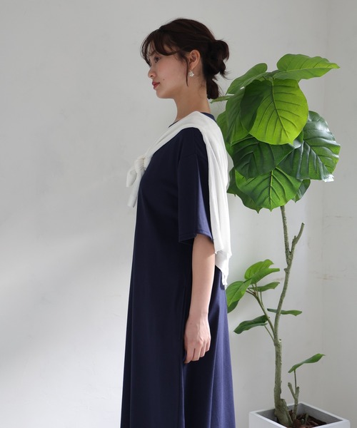 fifth(フィフス)の「【汗ジミ防止】Aラインフレアーワンピース(ワンピース・レディース・ネイビー/ホワイト/ブラック・XS/M)」の10枚目の写真