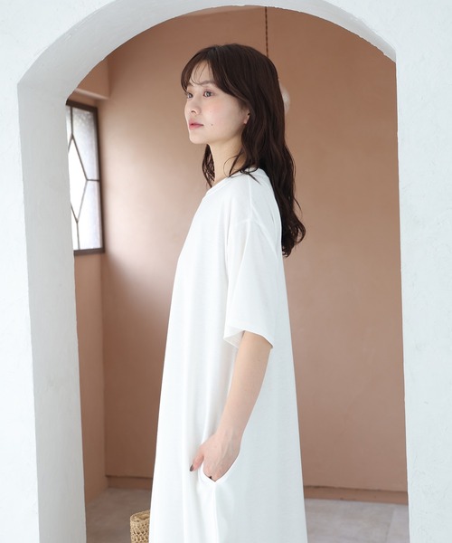 fifth(フィフス)の「【汗ジミ防止】Aラインフレアーワンピース(ワンピース・レディース・ネイビー/ホワイト/ブラック・XS/M)」の16枚目の写真