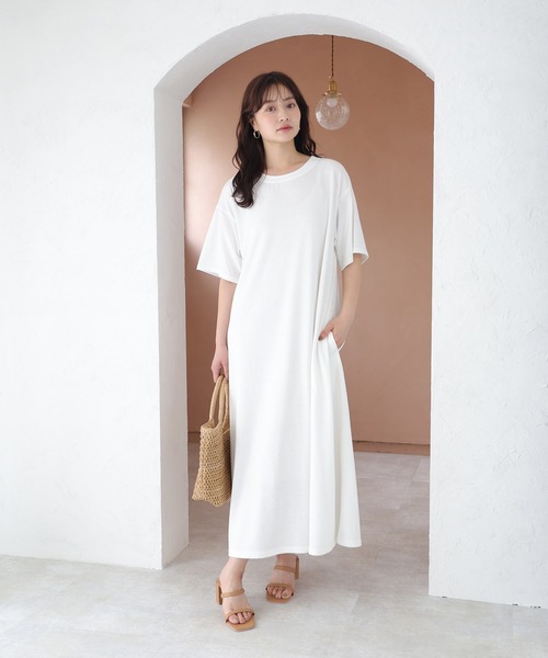 fifth(フィフス)の「【汗ジミ防止】Aラインフレアーワンピース(ワンピース・レディース・ネイビー/ホワイト/ブラック・XS/M)」の18枚目の写真