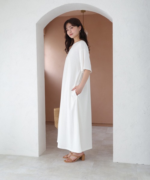 fifth(フィフス)の「【汗ジミ防止】Aラインフレアーワンピース(ワンピース・レディース・ネイビー/ホワイト/ブラック・XS/M)」の19枚目の写真