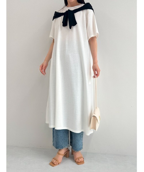 fifth(フィフス)の「【汗ジミ防止】Aラインフレアーワンピース(ワンピース・レディース・ネイビー/ホワイト/ブラック・XS/M)」の22枚目の写真