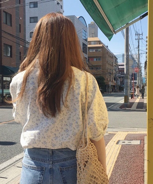 urge:(アージコロン )の「【URGE:】小花柄 半袖 シャツ ブラウス(シャツ/ブラウス・レディース・ブルー/レッド・X-LARGE/LARGE/MEDIUM/SMALL)」の6枚目の写真