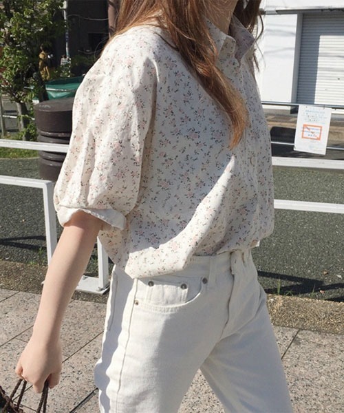 urge:(アージコロン )の「【URGE:】小花柄 半袖 シャツ ブラウス(シャツ/ブラウス・レディース・ブルー/レッド・X-LARGE/LARGE/MEDIUM/SMALL)」の8枚目の写真