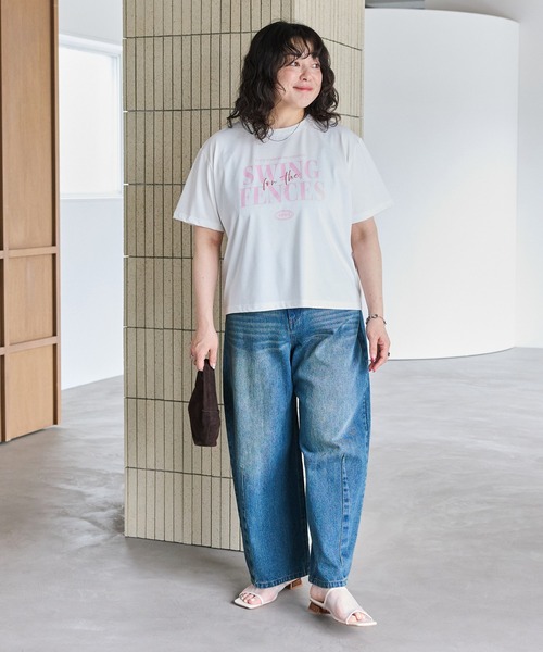 LAVEANGE（ラビアンジェ）の「【インフルエンサーコラボ】カーブデニムパンツ（デニムパンツ・レディース・ネイビー・M/LL/3L/4L/5L）」の6枚目の写真
