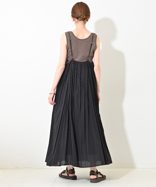 SLOBE IENA（スローブイエナ）の「《追加》コットンテレコタンクトップ（タンクトップ・レディース・スカイブルー/ブラウン/ホワイト・FREE）」の22枚目の写真