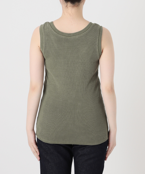 SLOBE IENA（スローブイエナ）の「《追加》コットンテレコタンクトップ（タンクトップ・レディース・スカイブルー/ブラウン/ホワイト・FREE）」の13枚目の写真