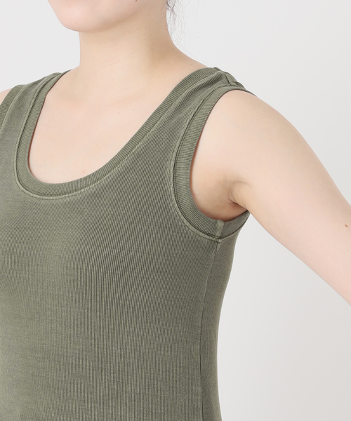 SLOBE IENA（スローブイエナ）の「《追加》コットンテレコタンクトップ（タンクトップ・レディース・スカイブルー/ブラウン/ホワイト・FREE）」の11枚目の写真