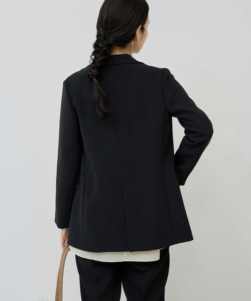 GALLARDAGALANTE(ガリャルダガランテ)の「ジャージーテーラードジャケット(テーラードジャケット・レディース・ブラック/グレイッシュベージュ・FREE/1)」の5枚目の写真