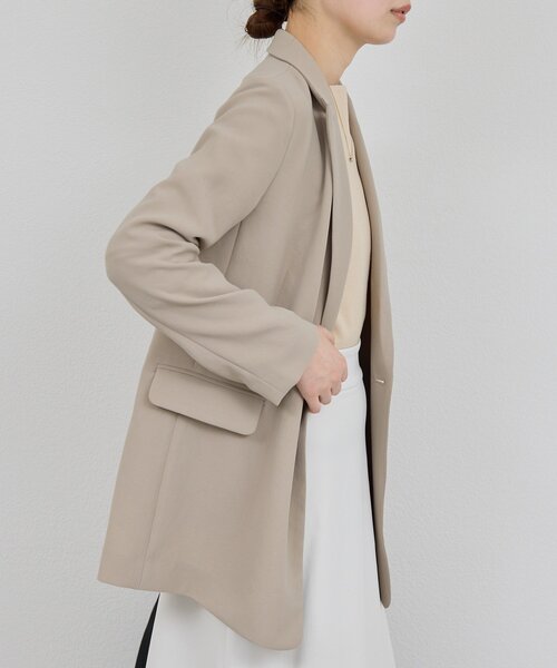 GALLARDAGALANTE(ガリャルダガランテ)の「ジャージーテーラードジャケット(テーラードジャケット・レディース・ブラック/グレイッシュベージュ・FREE/1)」の16枚目の写真