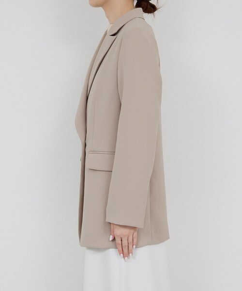 GALLARDAGALANTE(ガリャルダガランテ)の「ジャージーテーラードジャケット(テーラードジャケット・レディース・ブラック/グレイッシュベージュ・FREE/1)」の21枚目の写真