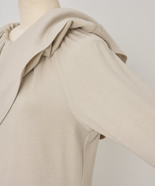 BEARDSLEY（ビアズリー）の「ケープカットプルオーバー（Tシャツ/カットソー・レディース・ブラック/ベージュ・FREE）」の12枚目の写真