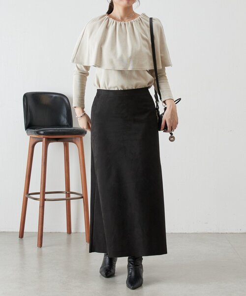 BEARDSLEY（ビアズリー）の「ケープカットプルオーバー（Tシャツ/カットソー・レディース・ブラック/ベージュ・FREE）」の19枚目の写真