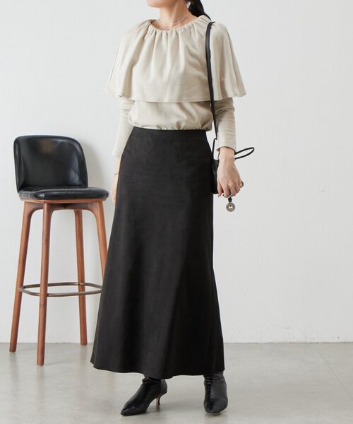 BEARDSLEY（ビアズリー）の「ケープカットプルオーバー（Tシャツ/カットソー・レディース・ブラック/ベージュ・FREE）」の20枚目の写真